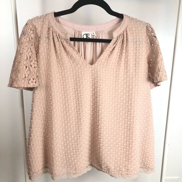 Anthropologie One September Cora Clip dot blouse S - Picture 5 of 17